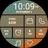 Blue Orange Tile Watch Face 's icon